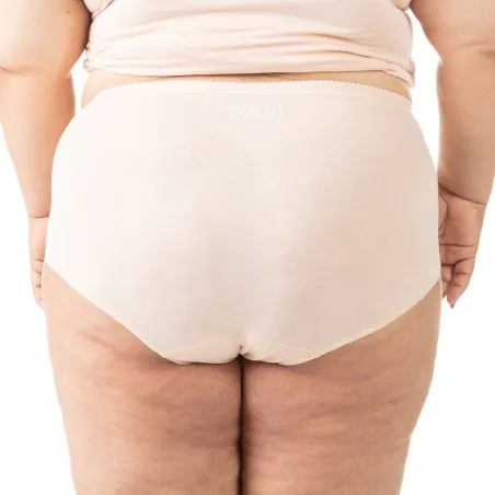 Slip taille haute grandes tailles en coton stretch - KONTAKT