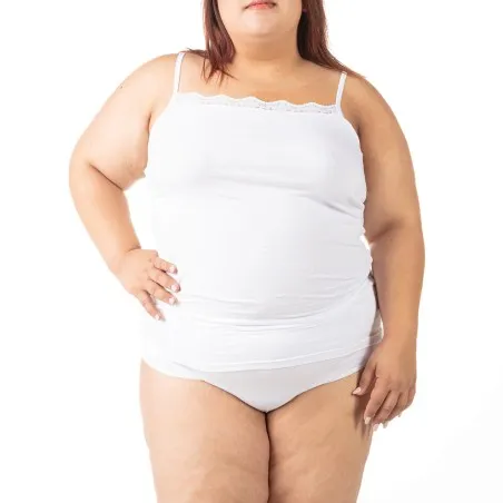 Slip taille haute grandes tailles en coton stretch - KONTAKT