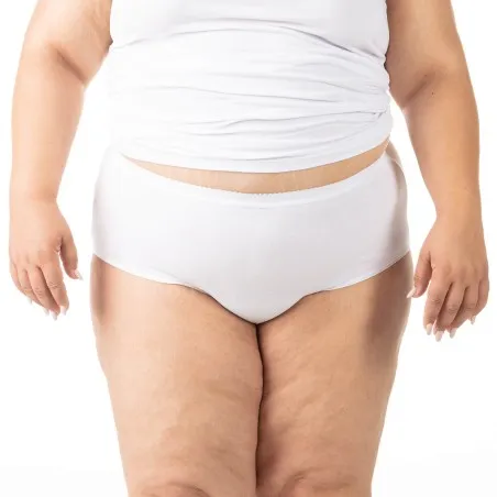 Slip taille haute grandes tailles en coton stretch - KONTAKT