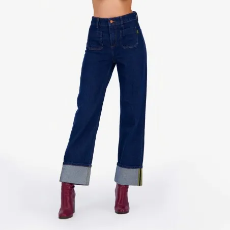 Straight jeans femme a revers SARRA 3.0 - KONTAKT