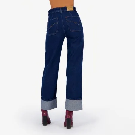 Straight jeans femme a revers SARRA 3.0 - KONTAKT