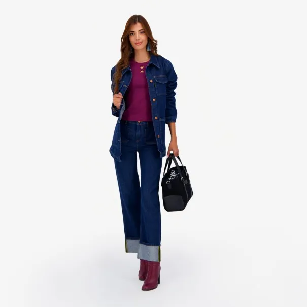 Straight jeans femme a revers SARRA 3.0 - KONTAKT