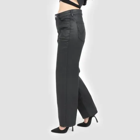Straight jeans femme effet cuir -SARRA - KONTAKT