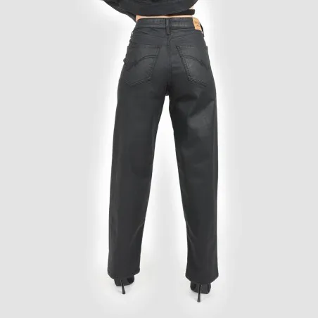 Straight jeans femme effet cuir -SARRA - KONTAKT