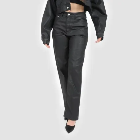 Straight jeans femme effet cuir -SARRA - KONTAKT