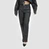 Straight jeans femme effet cuir -SARRA - KONTAKT