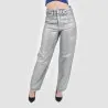 Straight jeans femme métallique - SARRA - KONTAKT