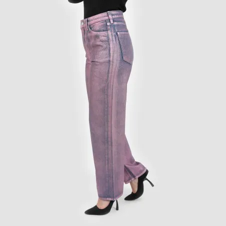 Straight jeans femme métallique - SARRA - KONTAKT