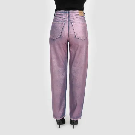 Straight jeans femme métallique - SARRA - KONTAKT