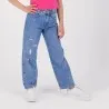 Straight jeans fille avec taches de peinture - KONTAKT