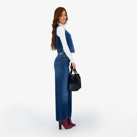 Super Straight jeans femme avec braguette décalé- SARRA 2.0 - KONTAKT