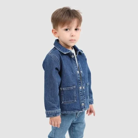 Surchemise bébé avec poches plaquées en jeans - KONTAKT