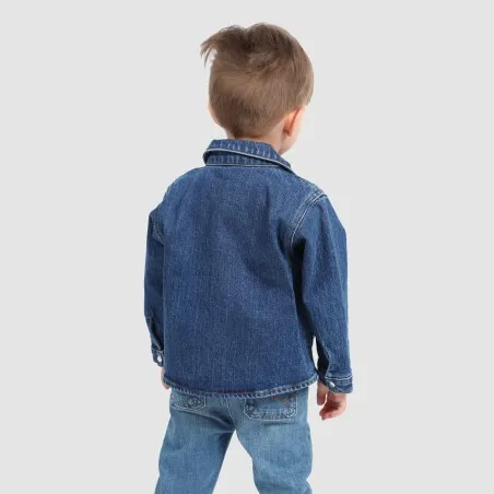 Surchemise bébé avec poches plaquées en jeans - KONTAKT