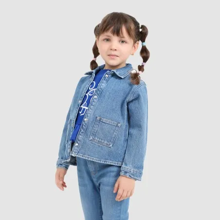 Surchemise bébé avec poches plaquées en jeans - KONTAKT