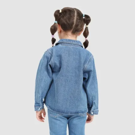 Surchemise bébé avec poches plaquées en jeans - KONTAKT