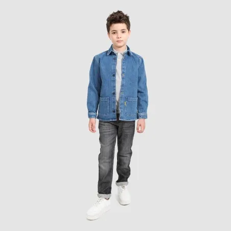 Surchemise garçon avec poche en jeans - KONTAKT