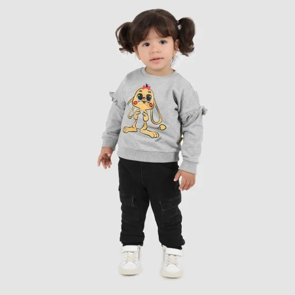 Sweat bébé avec volant CUT RABBIT - KONTAKT