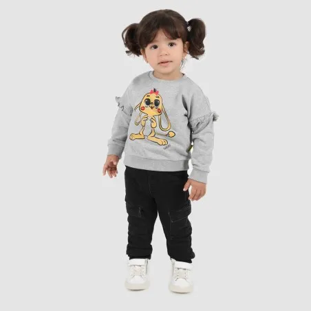 Sweat bébé avec volant CUT RABBIT - KONTAKT