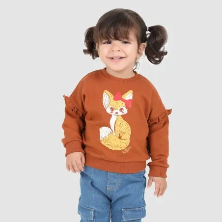 Sweat bébé avec volant LOUP - KONTAKT