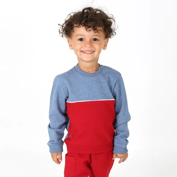 Sweat bébé bi-couleur avec piping - KONTAKT