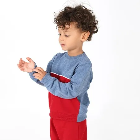 Sweat bébé bi-couleur avec piping - KONTAKT