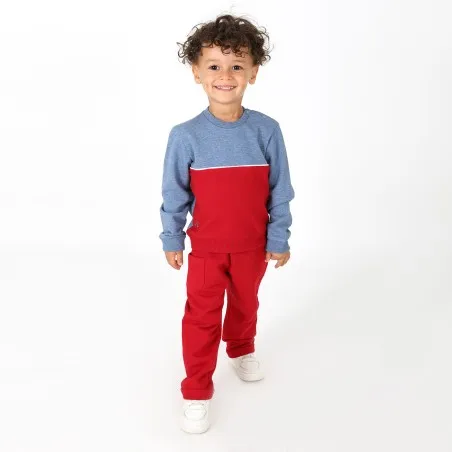 Sweat bébé bi-couleur avec piping - KONTAKT