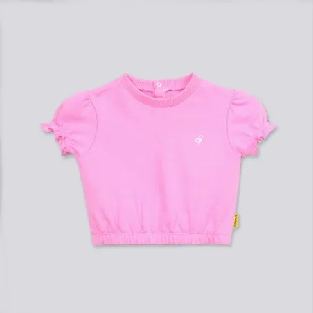 Sweat bébé fille manches courtes bouffantes - KONTAKT