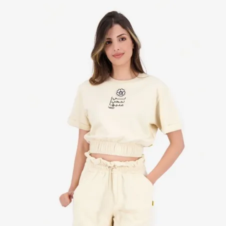 Sweat crop femme manches courtes "EL WARDA LI NAHKI ALEHA" - KONTAKT