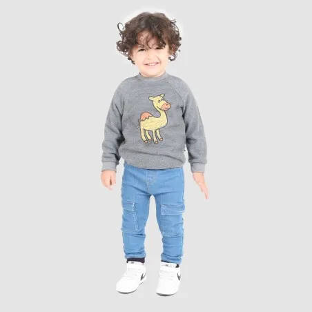 Sweat bébé manches raglan CHAMEAU - KONTAKT