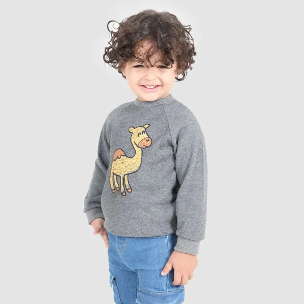 Sweat bébé manches raglan CHAMEAU - KONTAKT