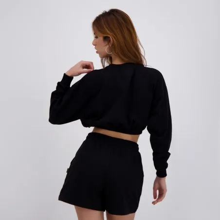 Sweat crop femme avec broderie - KONTAKT