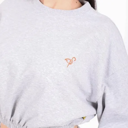 Sweat crop femme avec broderie - KONTAKT