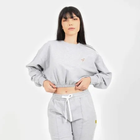 Sweat crop femme avec broderie - KONTAKT