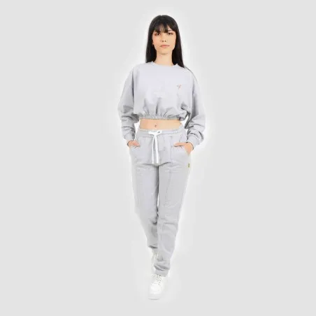 Sweat crop femme avec broderie - KONTAKT