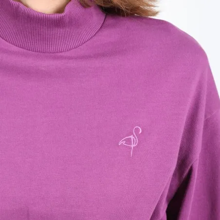 Sweat crop femme avec col cheminée - KONTAKT
