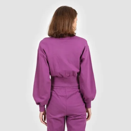 Sweat crop femme avec col cheminée - KONTAKT