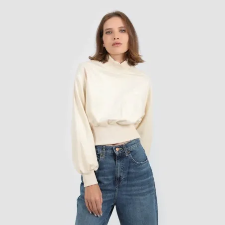 Sweat crop femme avec col cheminée - KONTAKT