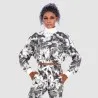 Sweat crop femme col cheminée imprimé tie dye - KONTAKT