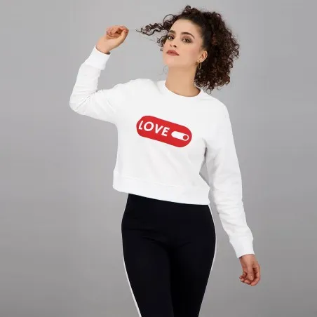 Sweat crop femme LOVE - KONTAKT