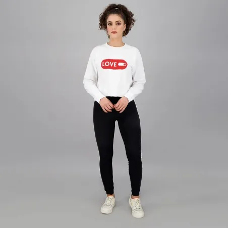 Sweat crop femme LOVE - KONTAKT