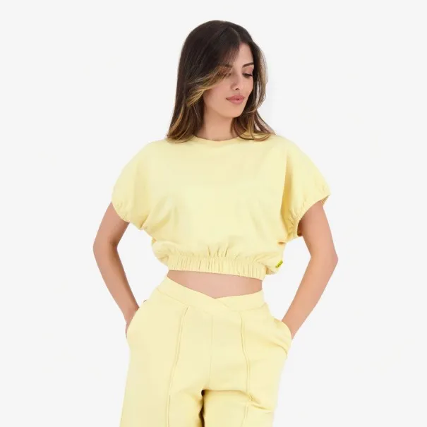 Sweat crop femme sans manches avec broderie - KONTAKT