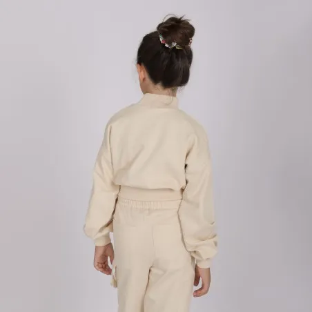 Sweat crop fille avec col cheminée - KONTAKT