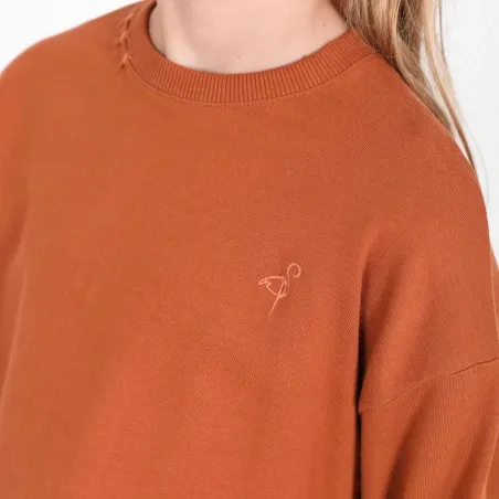 Sweat crop fille avec détails broderie - KONTAKT