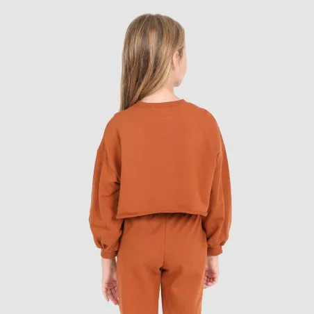 Sweat crop fille avec détails broderie - KONTAKT
