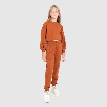 Sweat crop fille avec détails broderie - KONTAKT