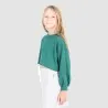 Sweat crop fille avec détails broderie - KONTAKT