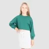 Sweat crop fille avec détails broderie - KONTAKT