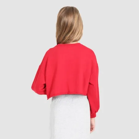 Sweat crop fille avec détails broderie - KONTAKT