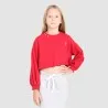 Sweat crop fille avec détails broderie - KONTAKT
