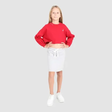 Sweat crop fille avec détails broderie - KONTAKT
